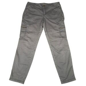 Athleta Gray Cargo Pants Womens Size 8 Zip Pockets Utility Outdoor Casual